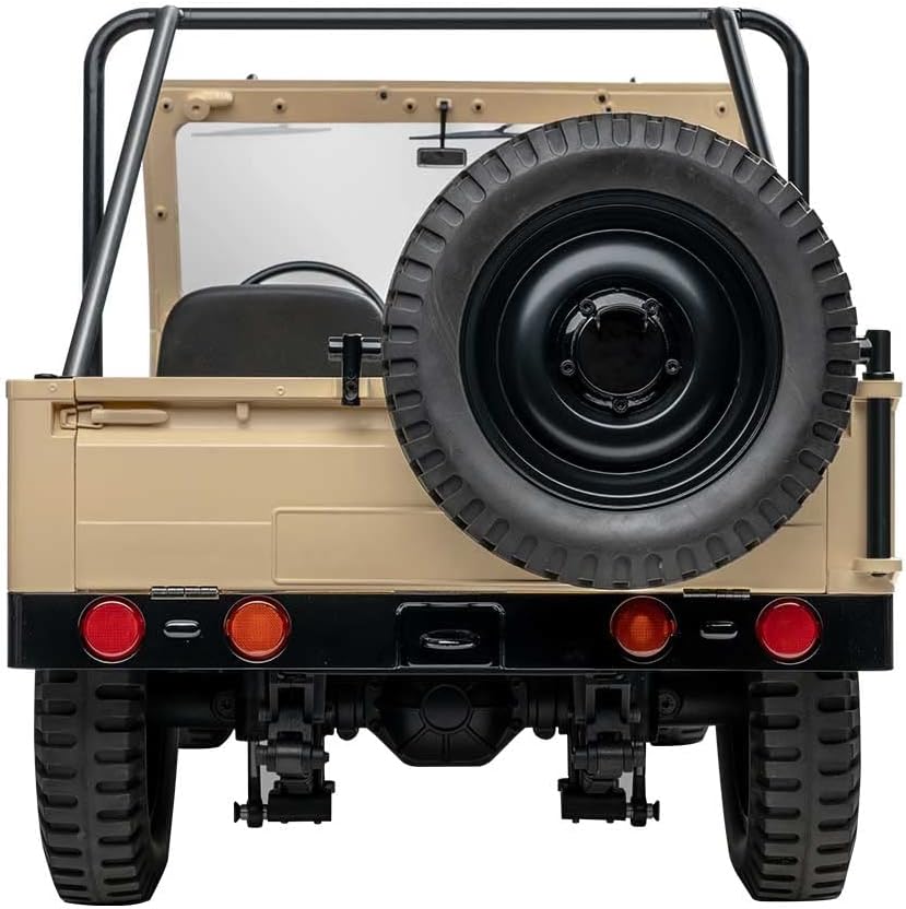 FMS 1/6 Jimny LJ10 RC Crawler RC Car Official Licensed Model Car 15km/h 4WD Hobby RC Crawler RC Cars RS Remote Control Car with LED Lights Vehicle 4-Ch 2.4GHz Transmitter for Adults Tan