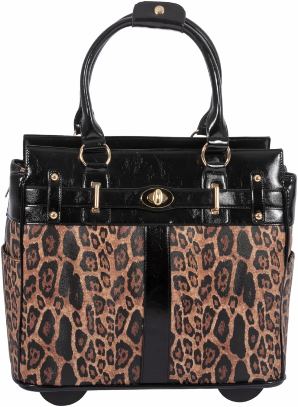 JKM & Company Rolling Laptop Bag Women, Rolling Briefcase for Women, 13