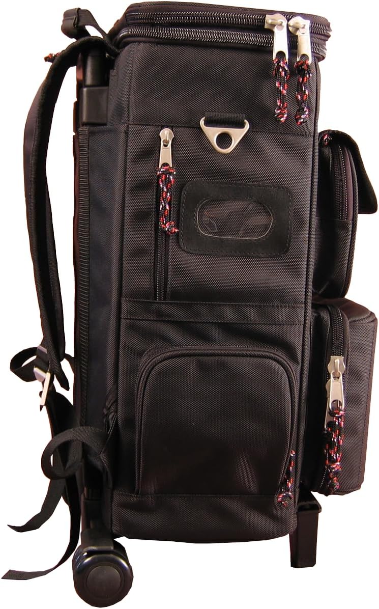 Gator Cases Lightweight Rolling Backpack Case with Pull Handle Fits 25-Note Micro Controllers and Laptop, (GK-LT25W)