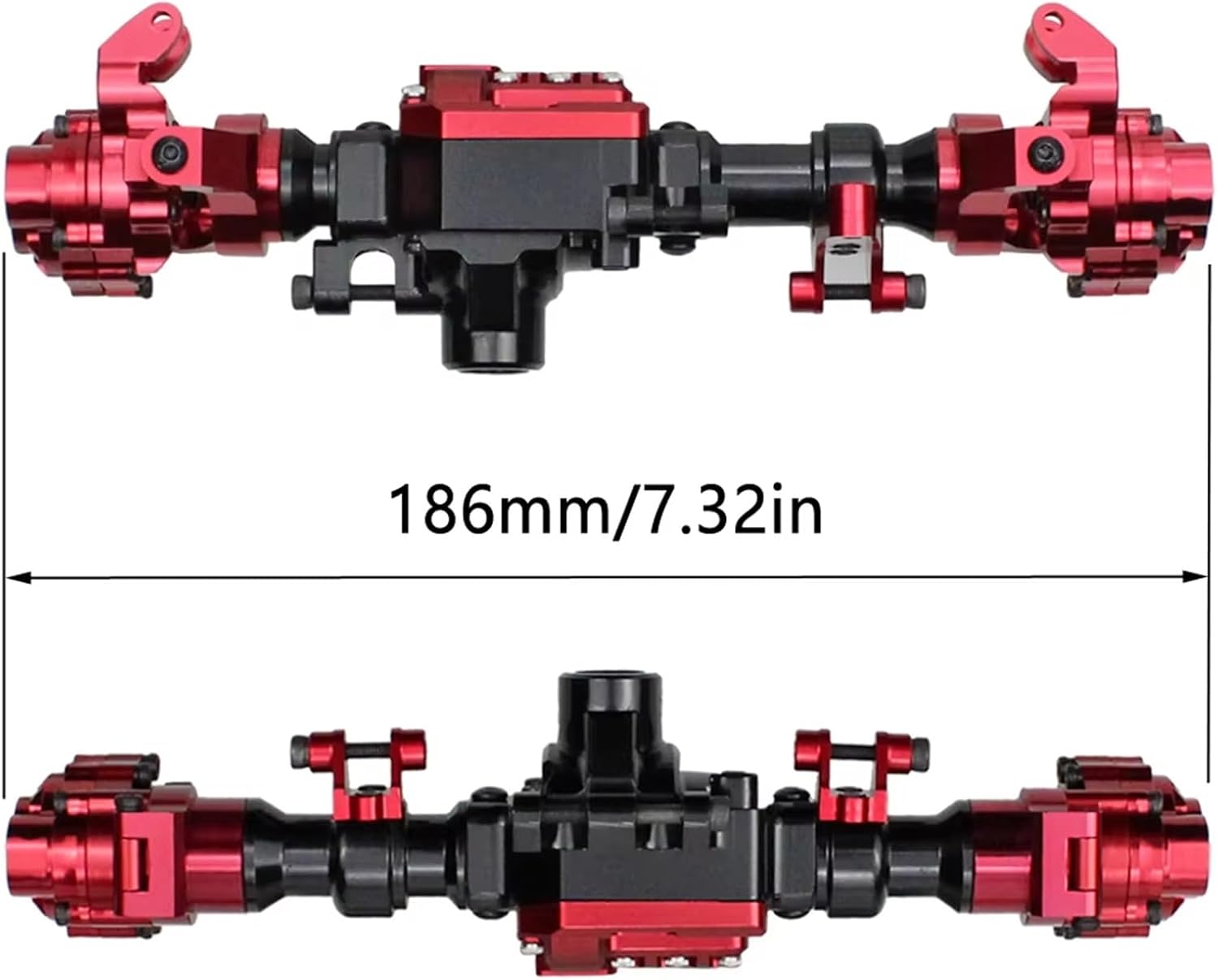 RC Cars Crawler Parts Compatible with for traxxas for TRX-4 Axles Upgrade Parts Accessorie Aluminum Alloy Front and Rear Portal Axle Housing 1/10 RC Crawler Car(Red)
