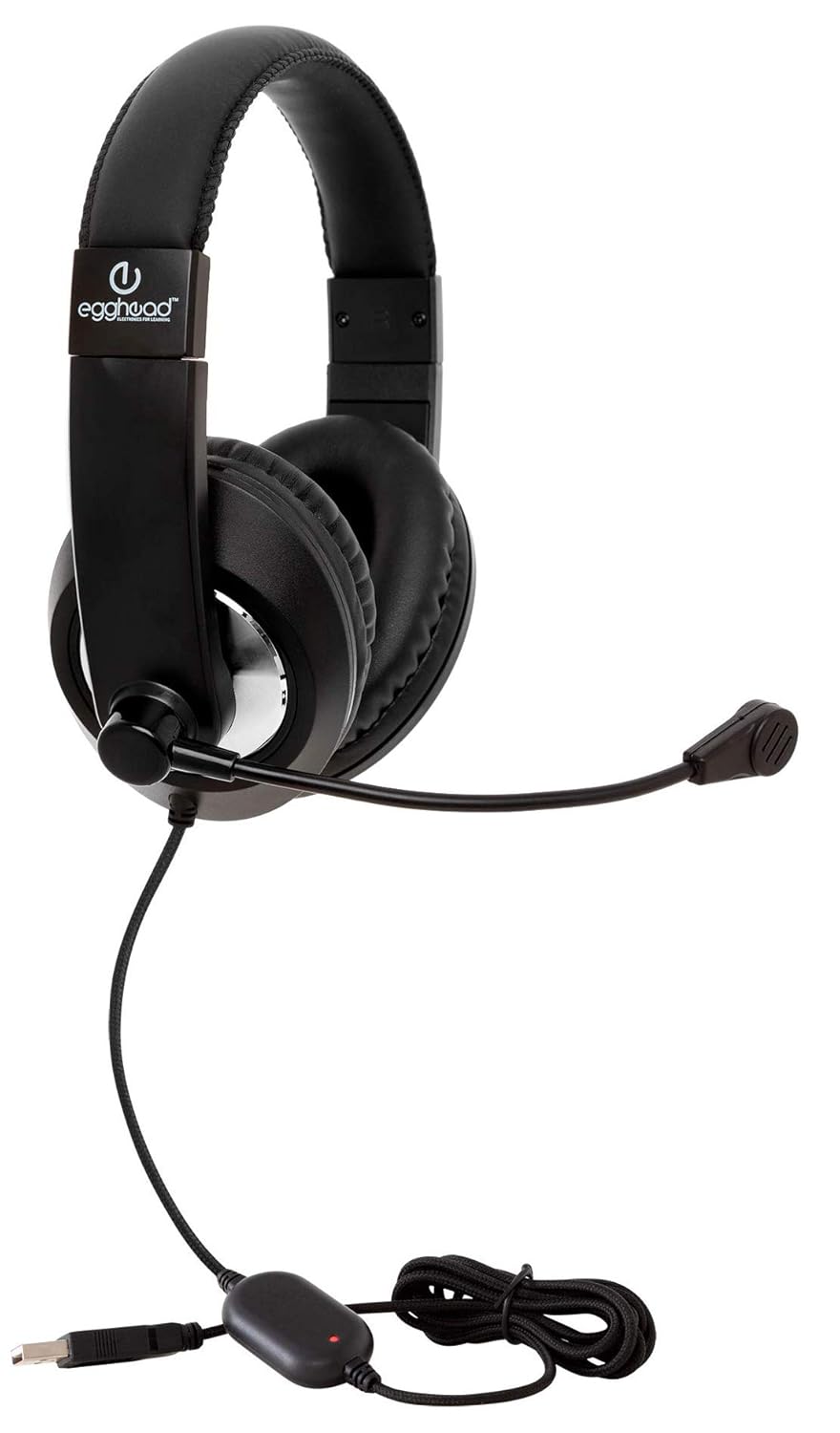egghead School Testing Headset w/Boom Microphone & USB Plug (TELPAS Headphone) - Pack of 10