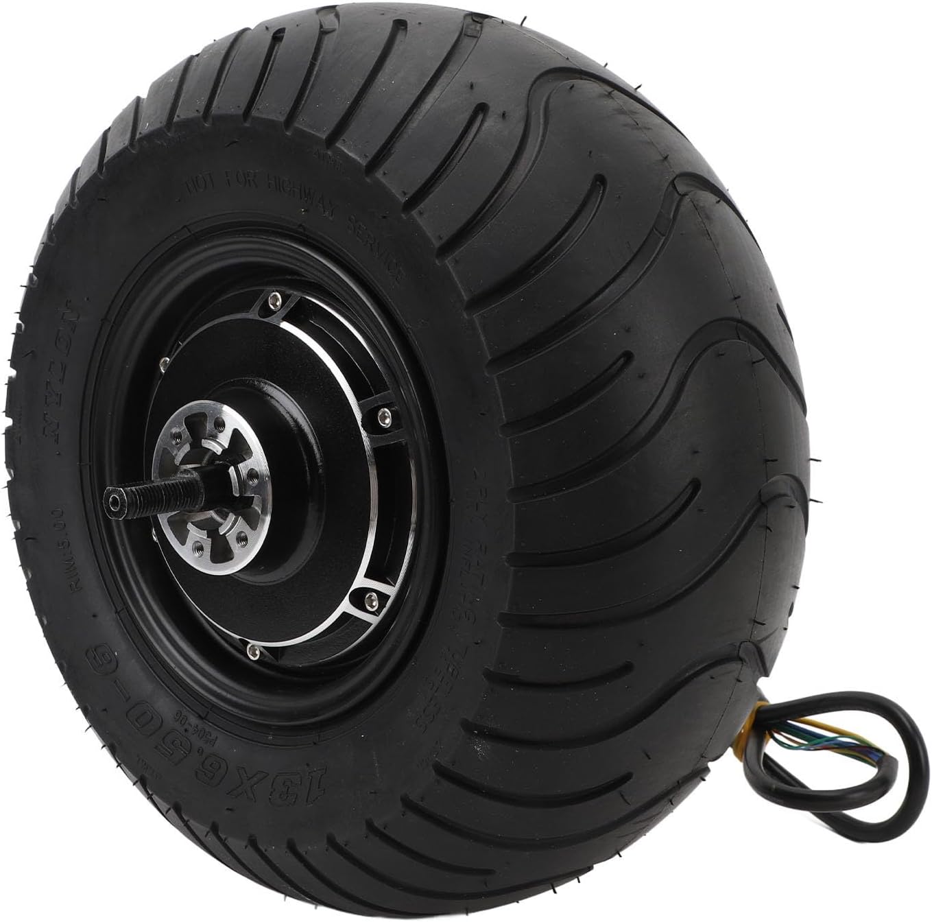 Bnineteenteam Brushless DC Wheel Hub Motor, 13in Wheel Hub Motor 48v72v 15003500W Dual Hall Brushless DC Vaccum Tire for Electric Motorcycle Scooter Unicycle