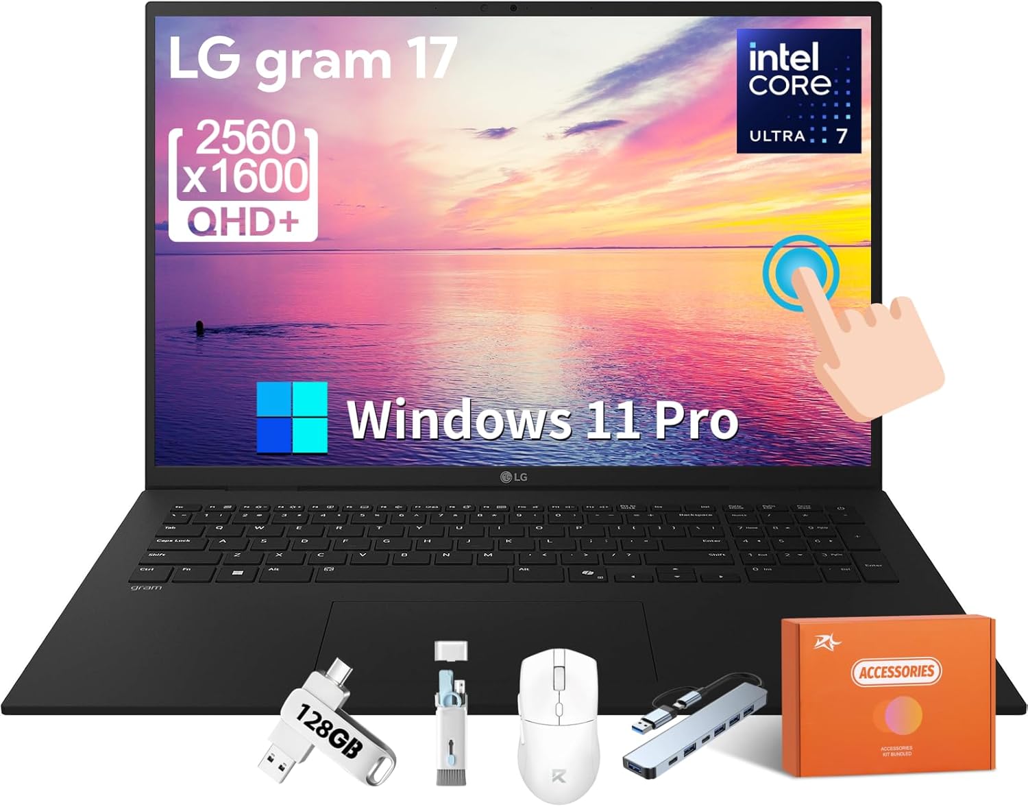 LG Gram 17 Touchscreen Lightweight Laptop 2025, Copilot+ PC, Intel Core Ultra 7 258V, 17