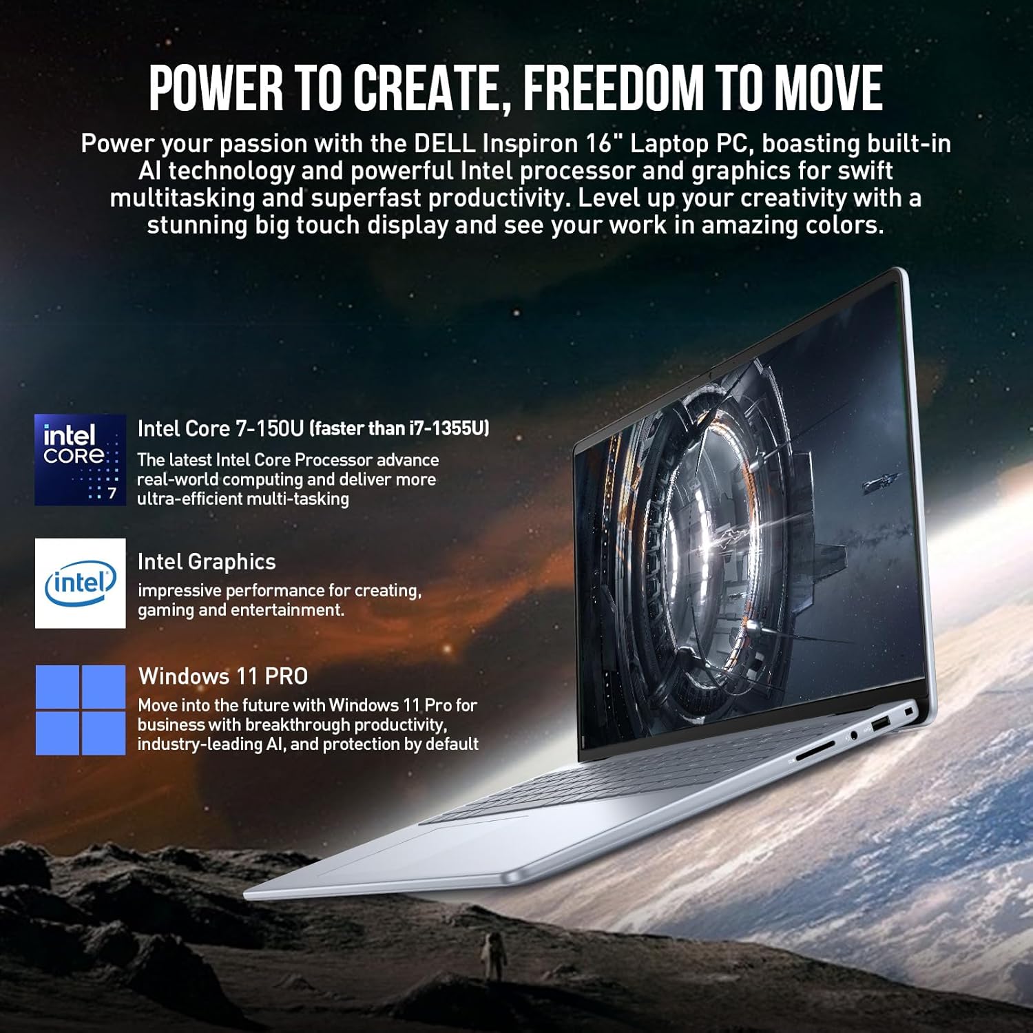 Dell 2026 Inspiron 16 Touchscreen Laptop Computer, 16