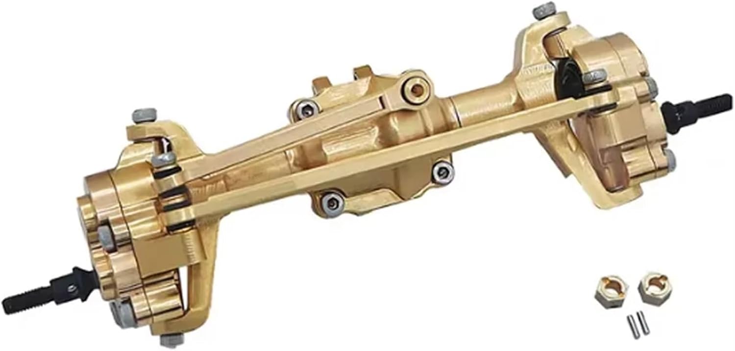 Compatible with FMS for FCX18 for FCX24 1/24 1/18 RC Car Upgrade Part Replacement Accessories Brass CNC Front Rear Axle RC Car Parts(1 Set)