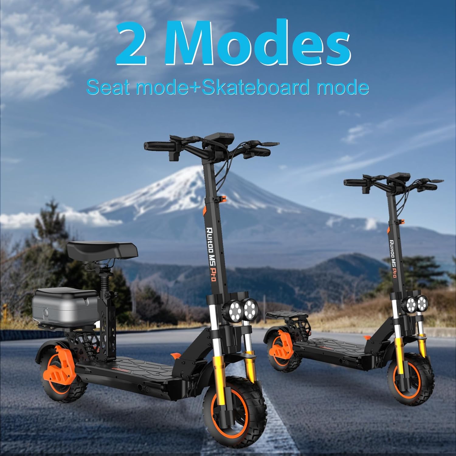 Electric Scooter Adults, 1600 W Motor Up to 50 Miles Range & 40 MPH Top Speed, 10