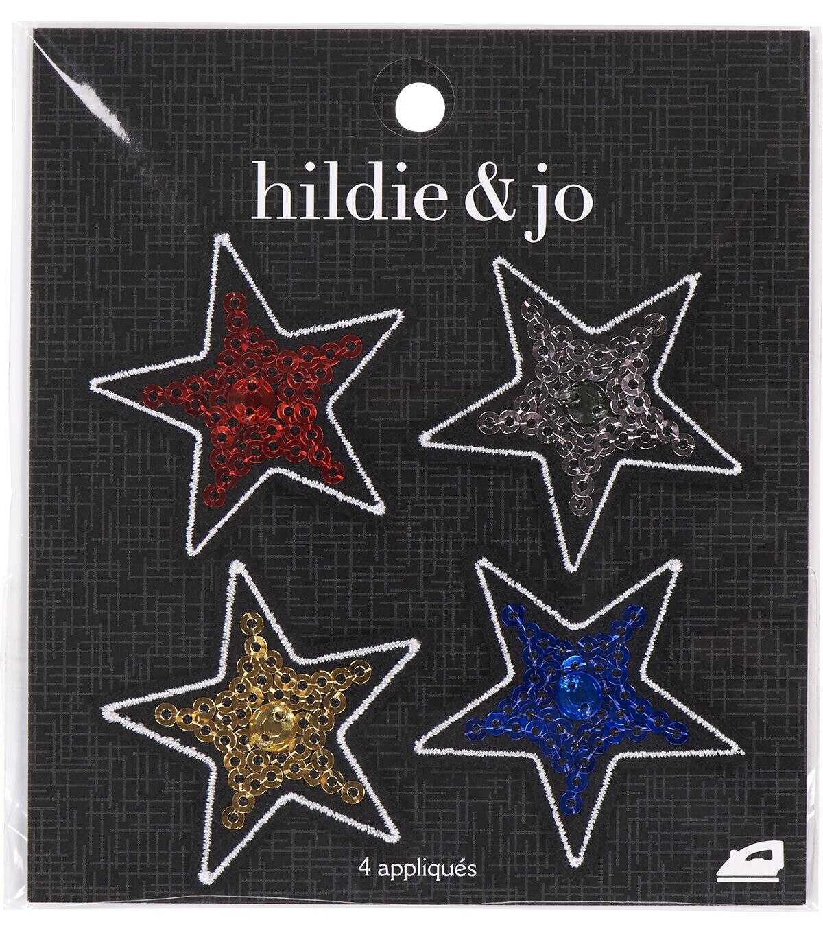 2 Sequin Stars Iron On Patches 4ct by hildie & jo