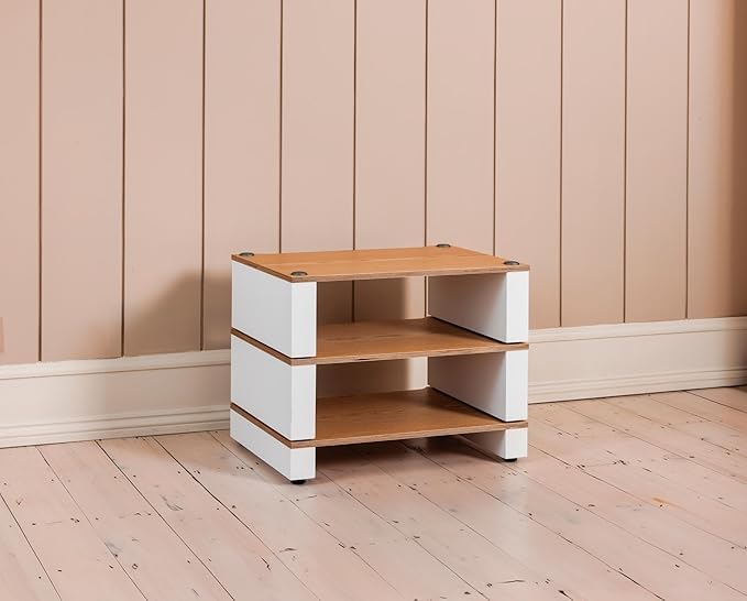 Blok STAX 2G - 3-Shelf Collection Stereo Shelf Systems (Supports Up to 88 lbs per Shelf) (White)