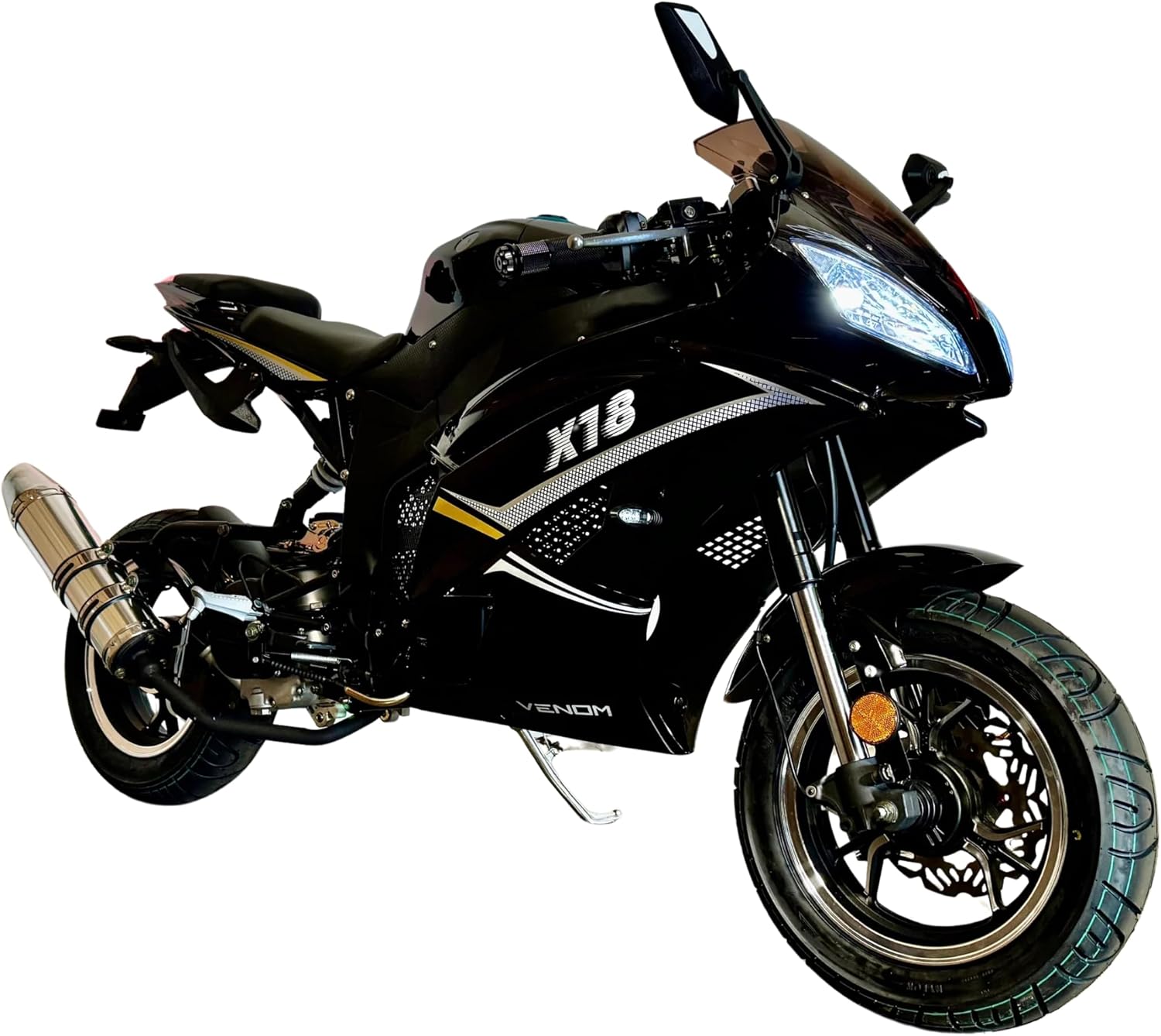 Venom x18 50cc Ninja Motorcycle, Moped Scooter, Automatic RX1, 12