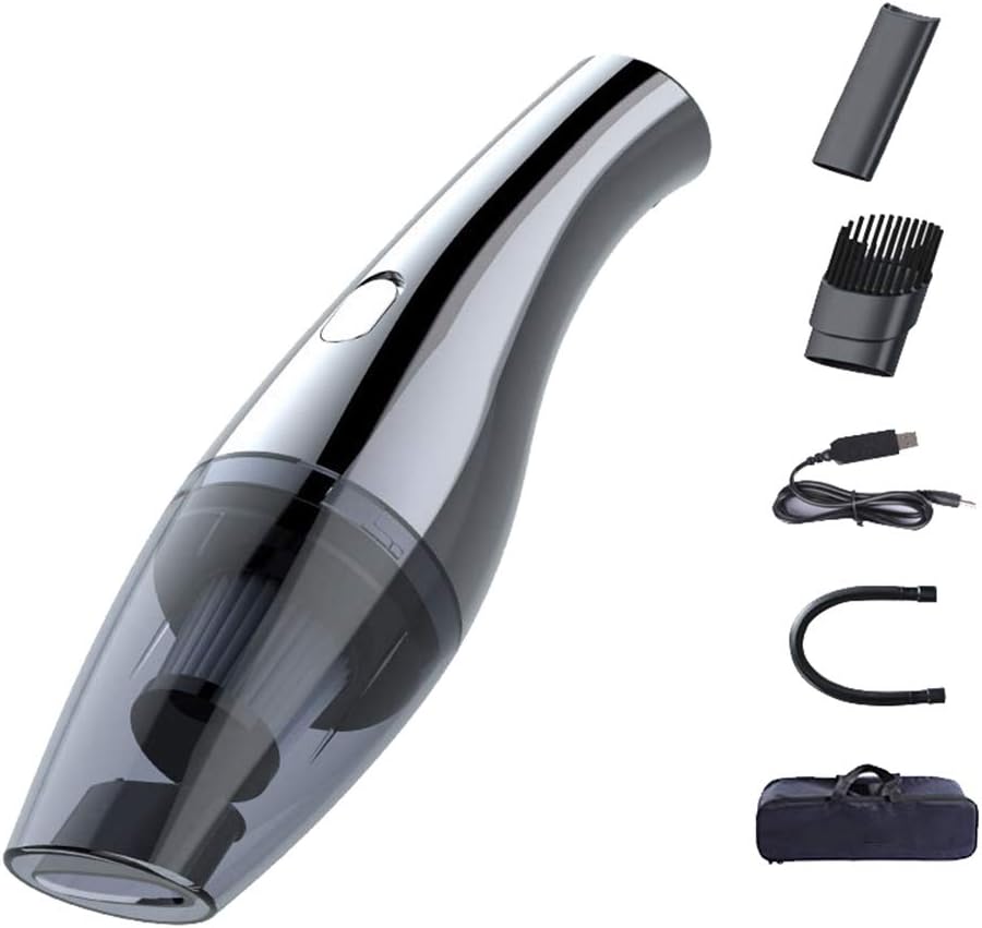 Handheld Vacuum Cleaner Cordless, 6000Pa Powerful Suction Hand Vacuum Cleaner with HEPA Filter, Handheld Car Vacuum Portable Rechargeable for Car, Home and Office,Basic