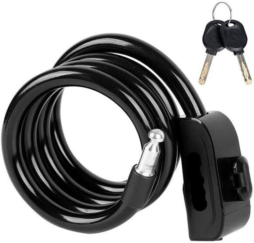 Chain Lock, Anti-Theft Cable Lock with Keys, Heavy-Duty Steel Wire Security Lock for Bikes, Motorcycles, Scooters, Outdoor Equipment