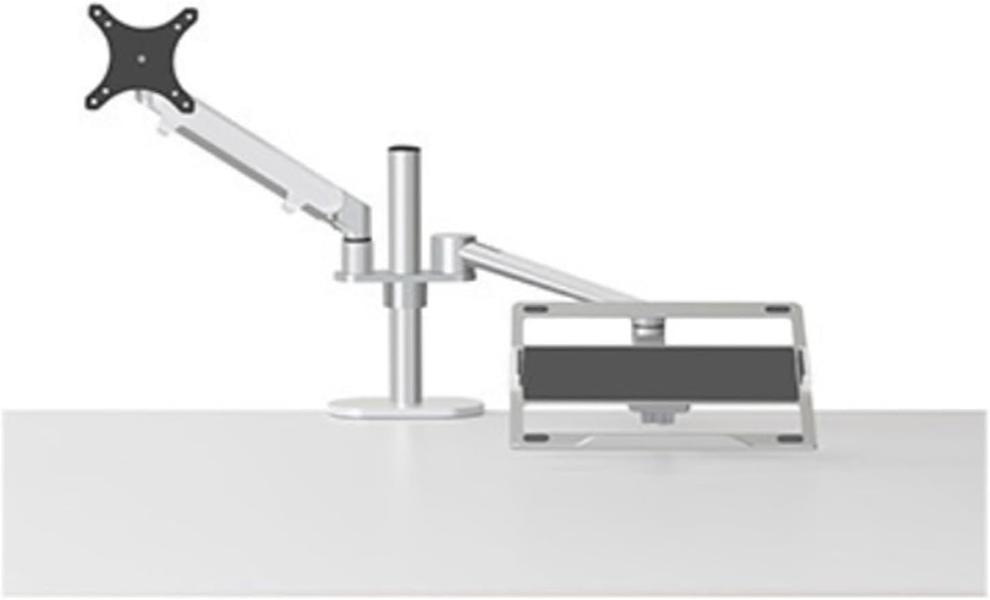 Laptop Stand Monitor Stand Dual-Screen Office Lifting and Heightening Bracket Type Punch-Free 32-inch(Silver)