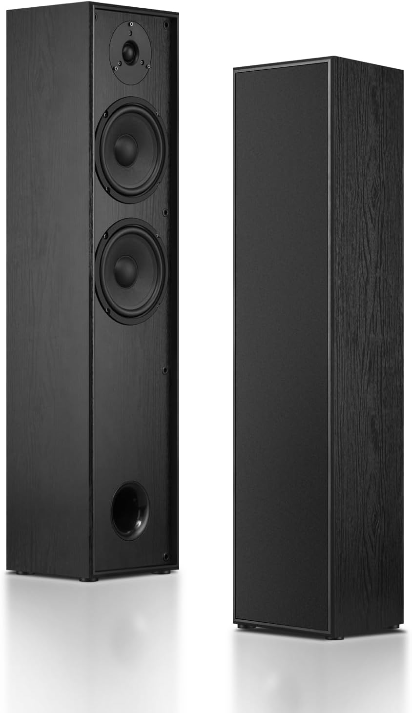 Passive Floorstanding Stereo Speakers, Tower Design with 1