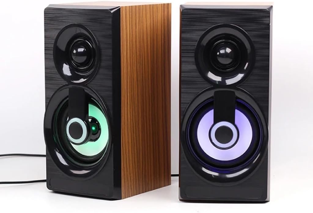 JSEIAJB Music Speakers Wired Mini Computer Speakers Bass Stereo Home Speaker for Laptop Desktop Smart Phones(D)