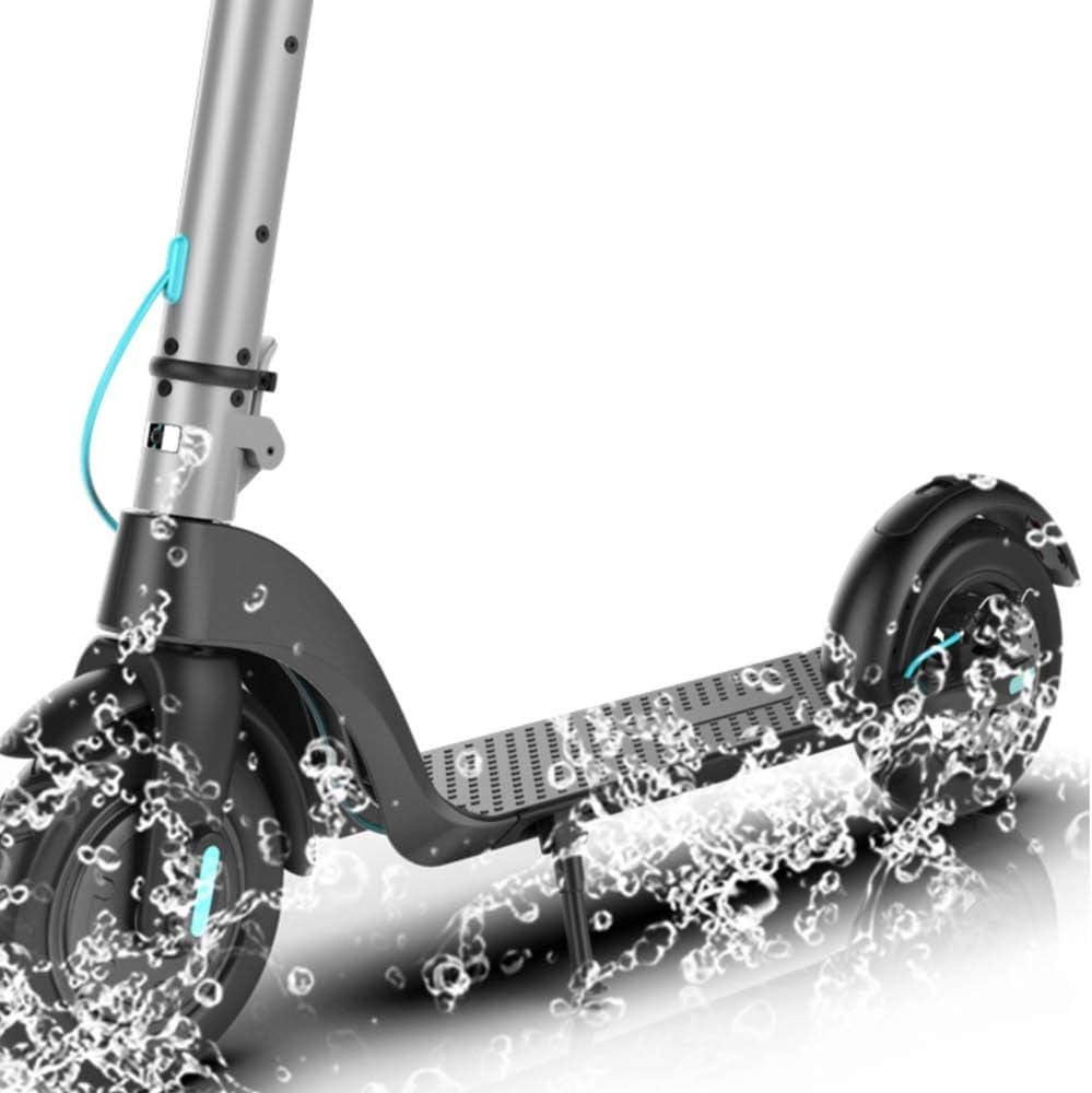Eskuta KS-350 Long-Range Electric Powerful Kick Scooter, Ultra-Portable, Lightweight with Removable Quick Charging Battery, Triple Brakes & LED Digital Technology