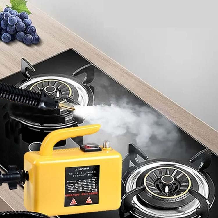 110V/220V High Pressure Steam Cleaner,2600W Handheld High Temperature Cleaner,Tankless Heavy Duty Household Grout Tile Kitchen Fuel Truck,Yellow-220V