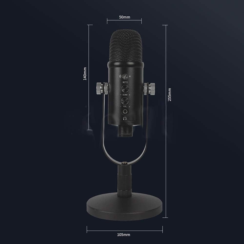 Microphone Profession Condenser Microphone for Phone Gaming Studio Recording USB Microphone for PC Computer Mic Stand Pop Filter