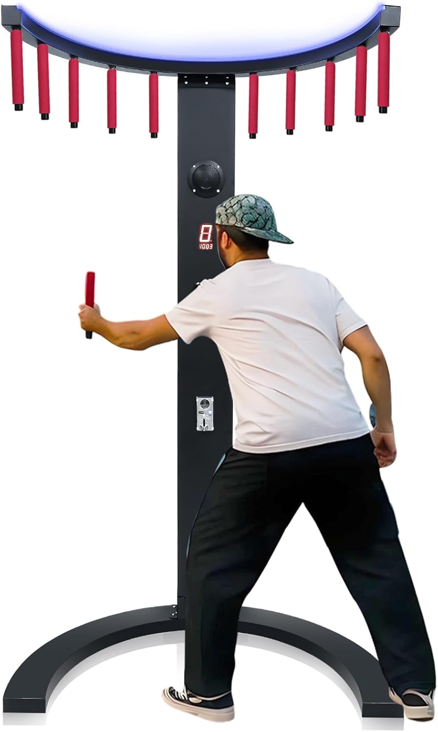 Arcade Game Machine, Hand Eye Coordination Training Catching Stick Game Reflex Sticks, Catching Stick Arcade Game for Rental, Party, Events, Carnivals, Bars (Black)