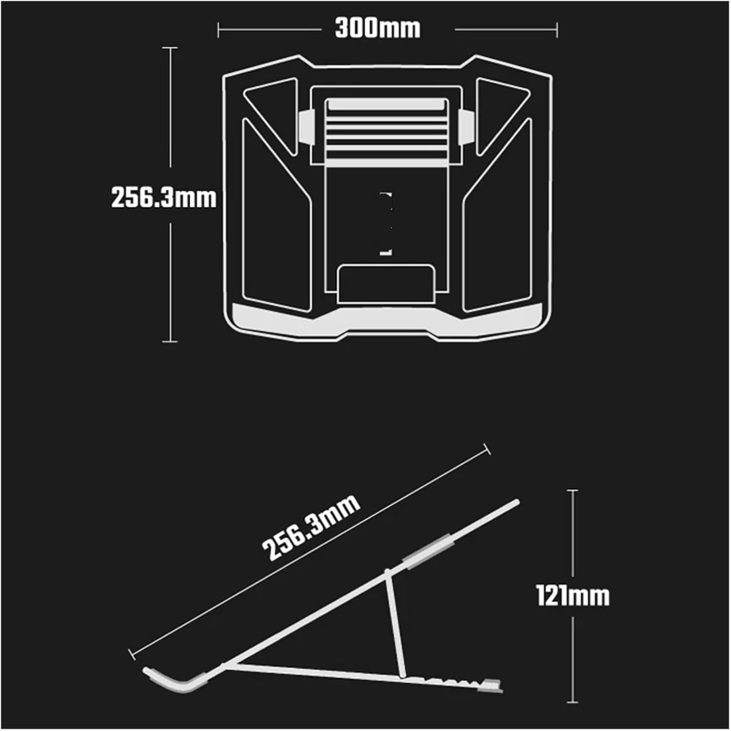 Wear-resistant and non-slip bracket aluminum alloy computer notebook heat dissipation portable bracket