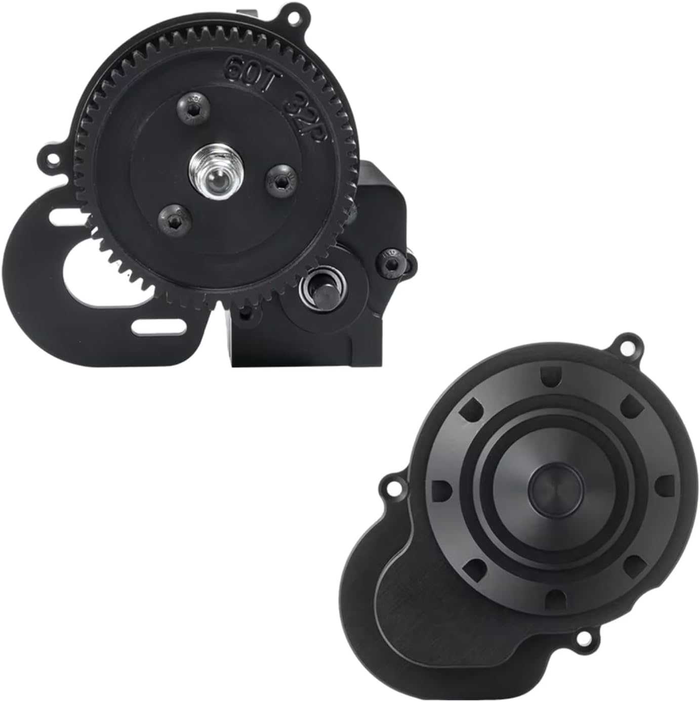 RC Gearboxes For Axial For Wraith 90018 90048 90053 1/10 Metal Complete Gearbox 2 Speed Transmission Gearbox Cover RC Crawler Car(Gearbox with Cover)