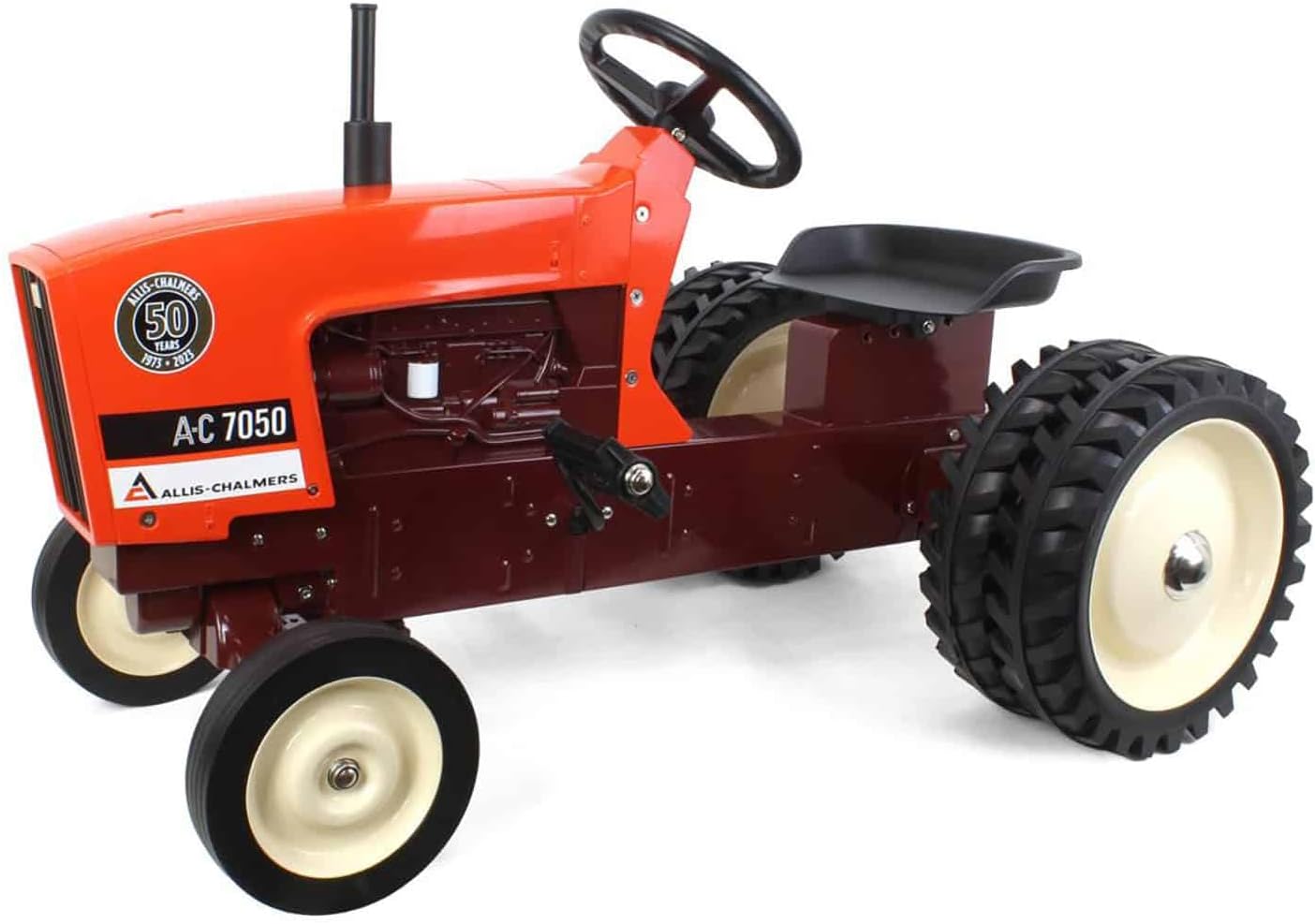 ERTL Allis-Chalmers 7050 50 Years Pedal Tractor W/Maroon Belly & Rear Duals 16456