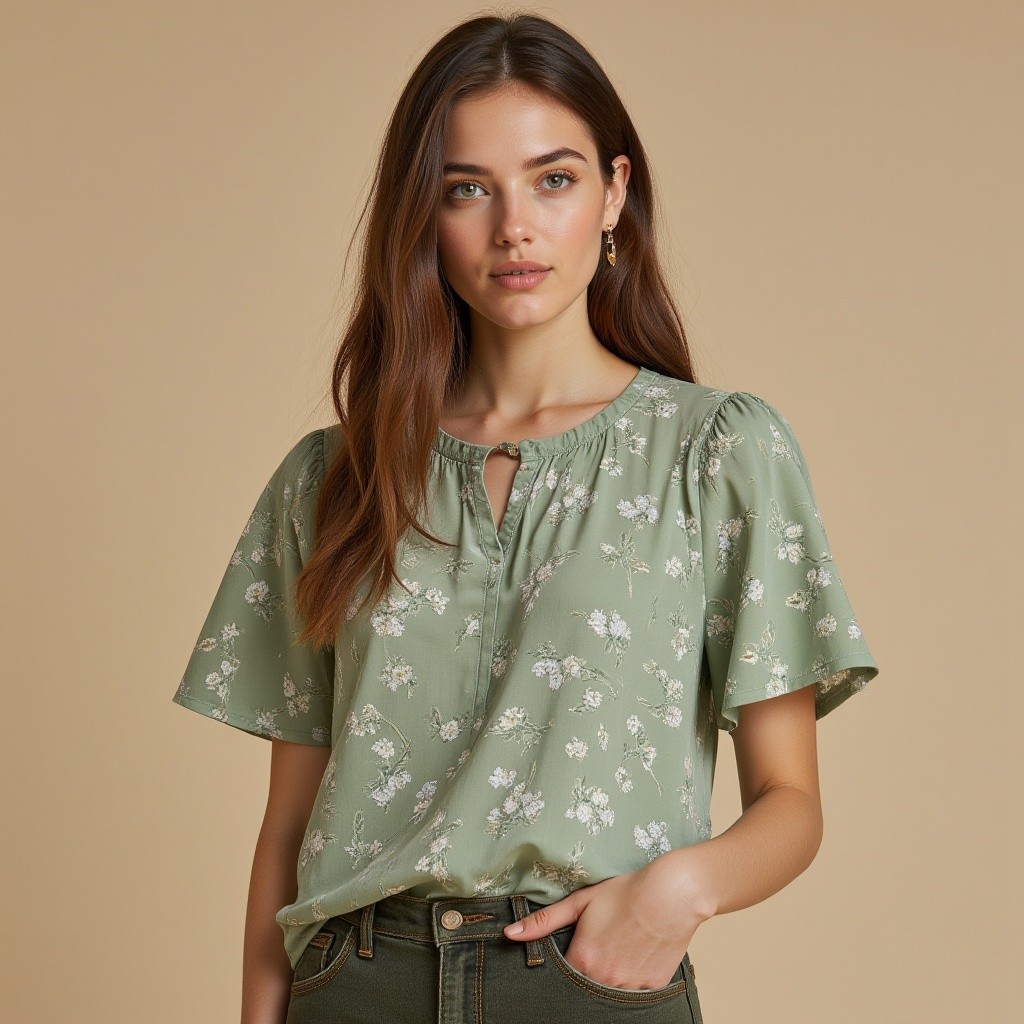 The Lily Blouse // Sage