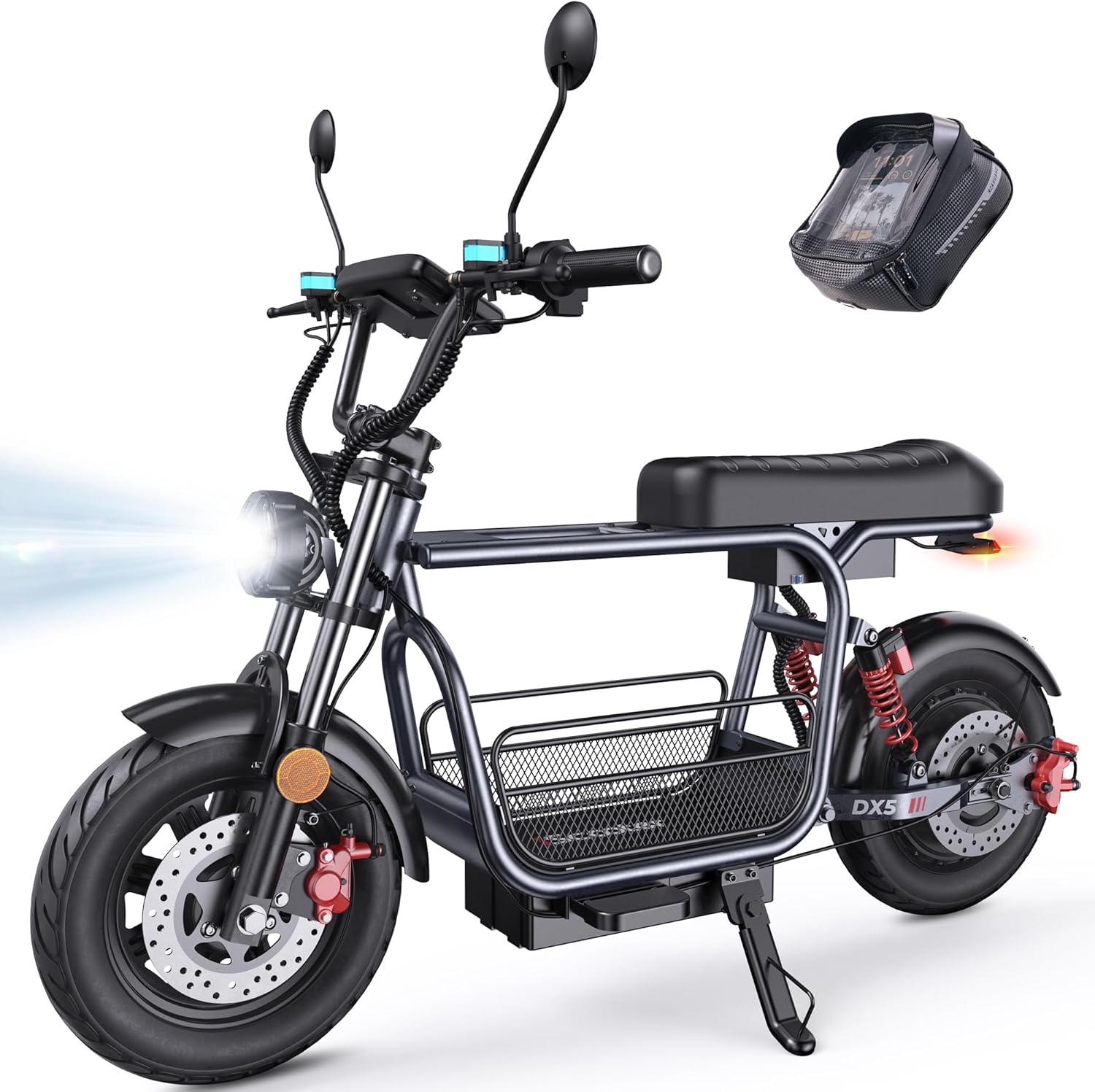 iScooter Adults Electric Scooter with Seat, 1500W Motor, 45 Miles Long Range, 35MPH Top Speed,15