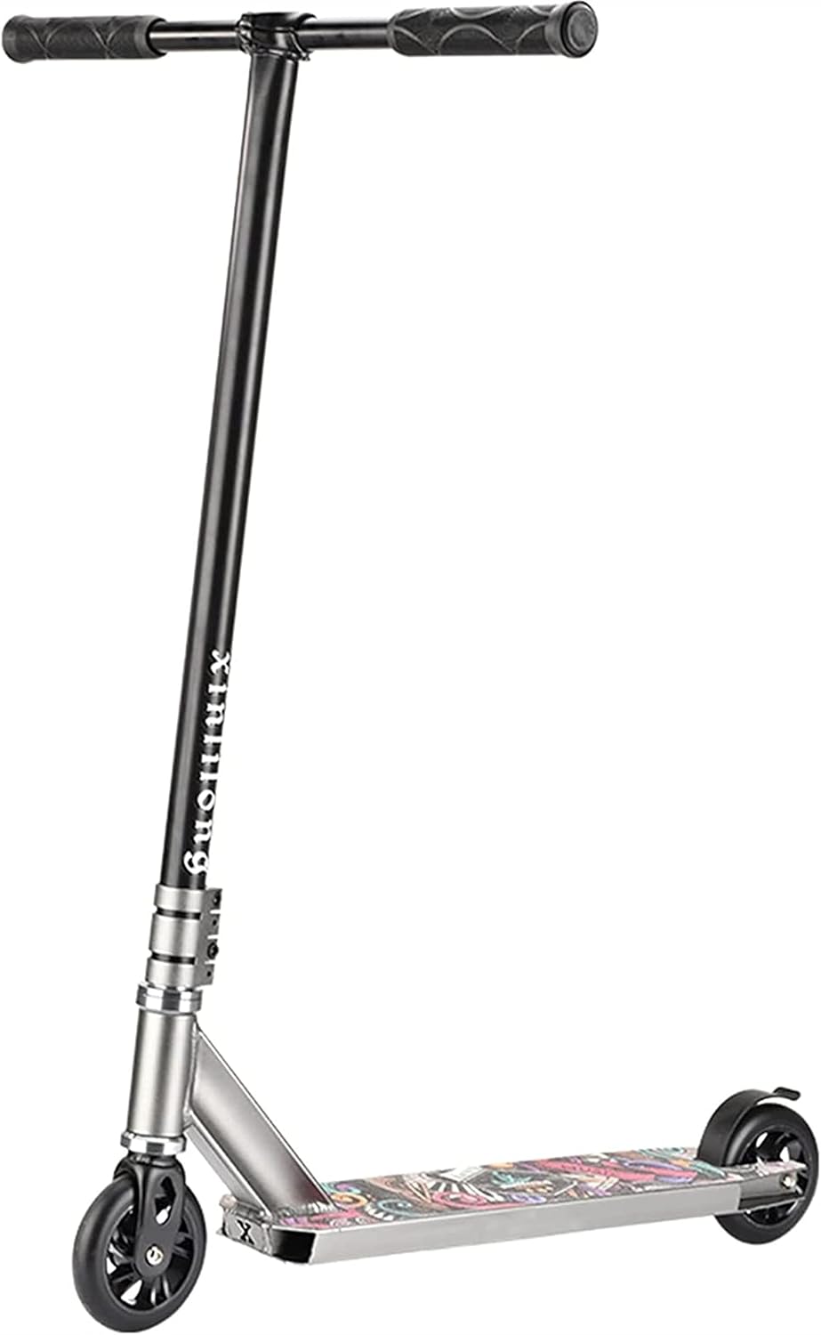 Adult Street Car Two-Wheel Professional Extreme Scooter Competitive Stunt Car Combination Scooter (Color : Red) (Light Grey)