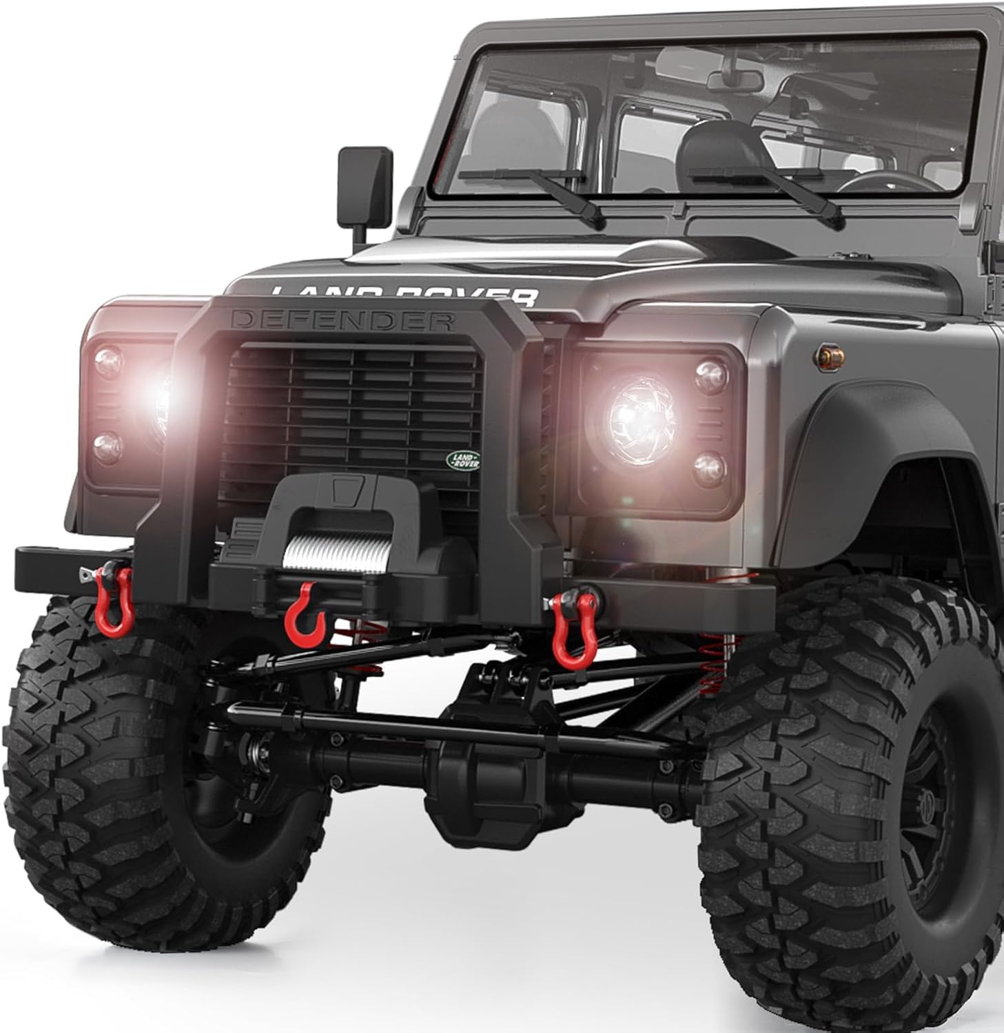 DOUBLE E 1/8 Land Rover Defender D110 RC Crawler Truck, 4x4 Offroad Hobby Grade with 550 Motor, for Adults E101