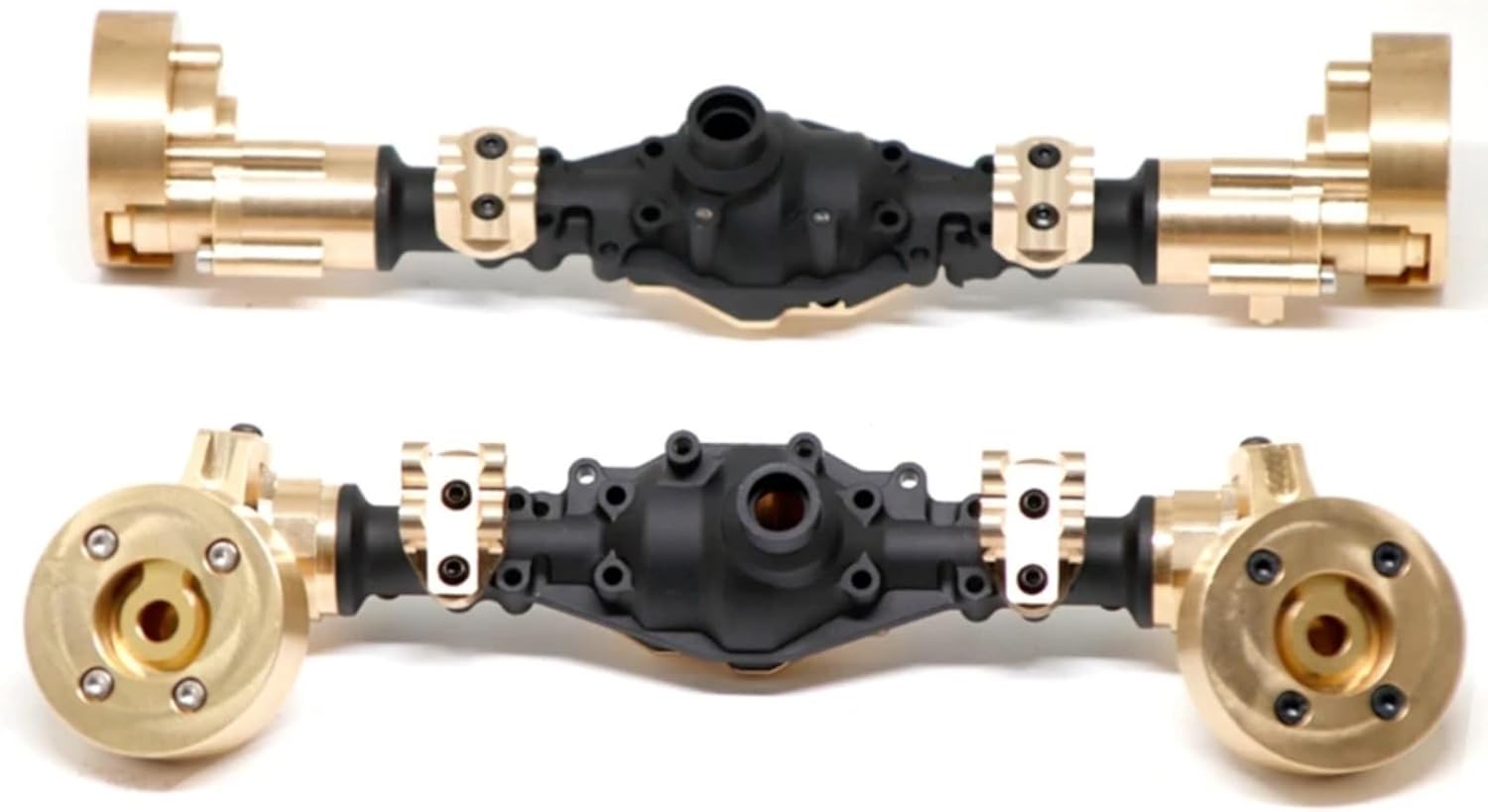 RC Car Accessories for YiKong YK4082 YK4083 for Absima for Yucatan CR 1.8 Brass Color Front and Rear Portal Axle Housing 1/8 RC Crawler Car Upgrade Modified Parts