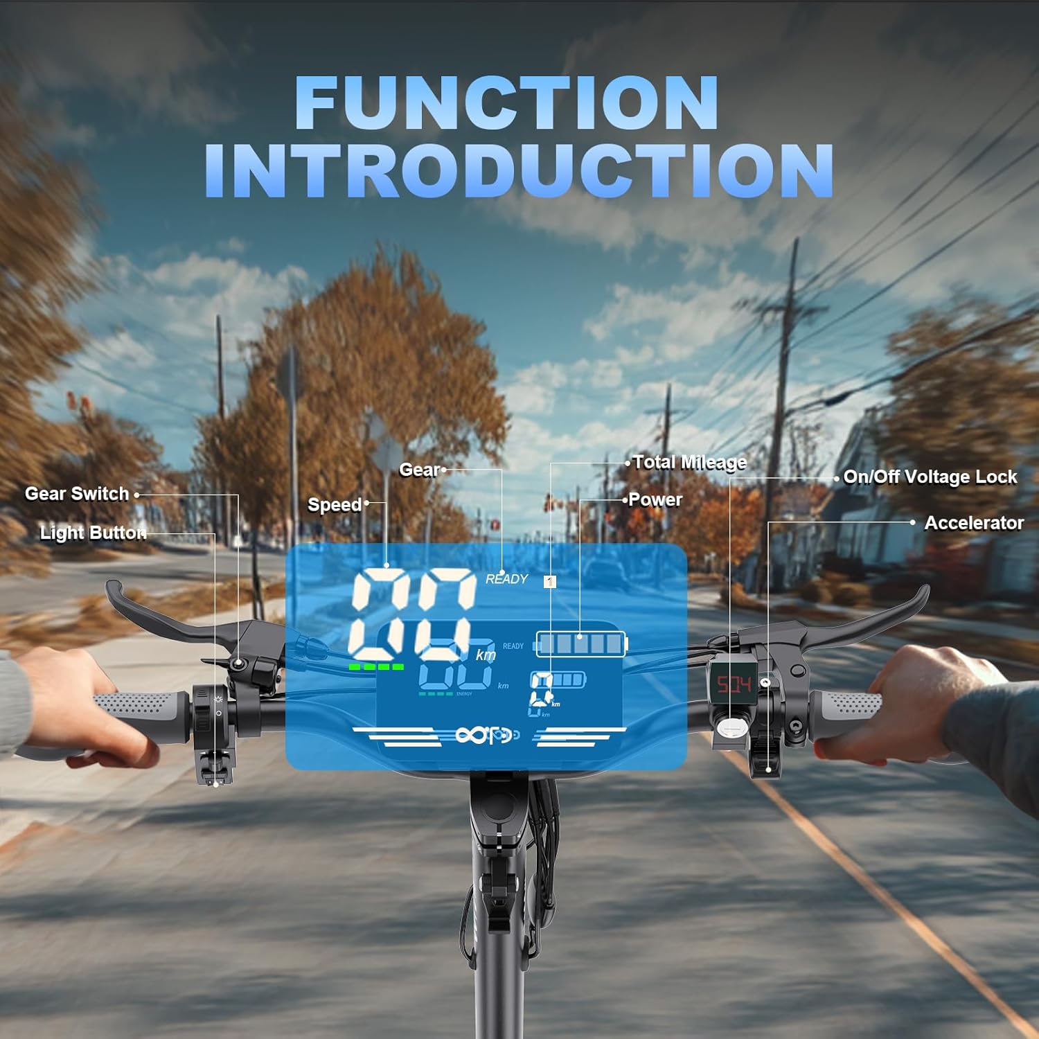 Off-Road Electric Scooter for Adults, 48V/13.5AH Battery 11