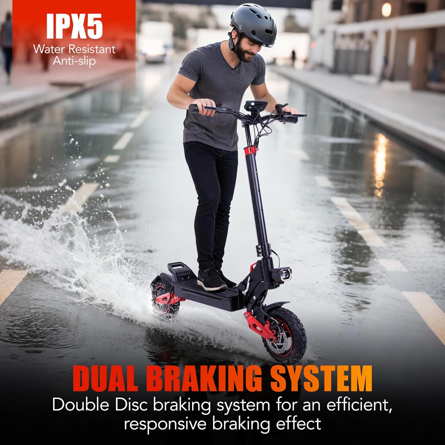 Electric Scooter for Adults 1600W Peak Motor, 31 Max MPH Fast Scooters, 28-31 Mile Long-Range, 48V/18Ah Battery, 11