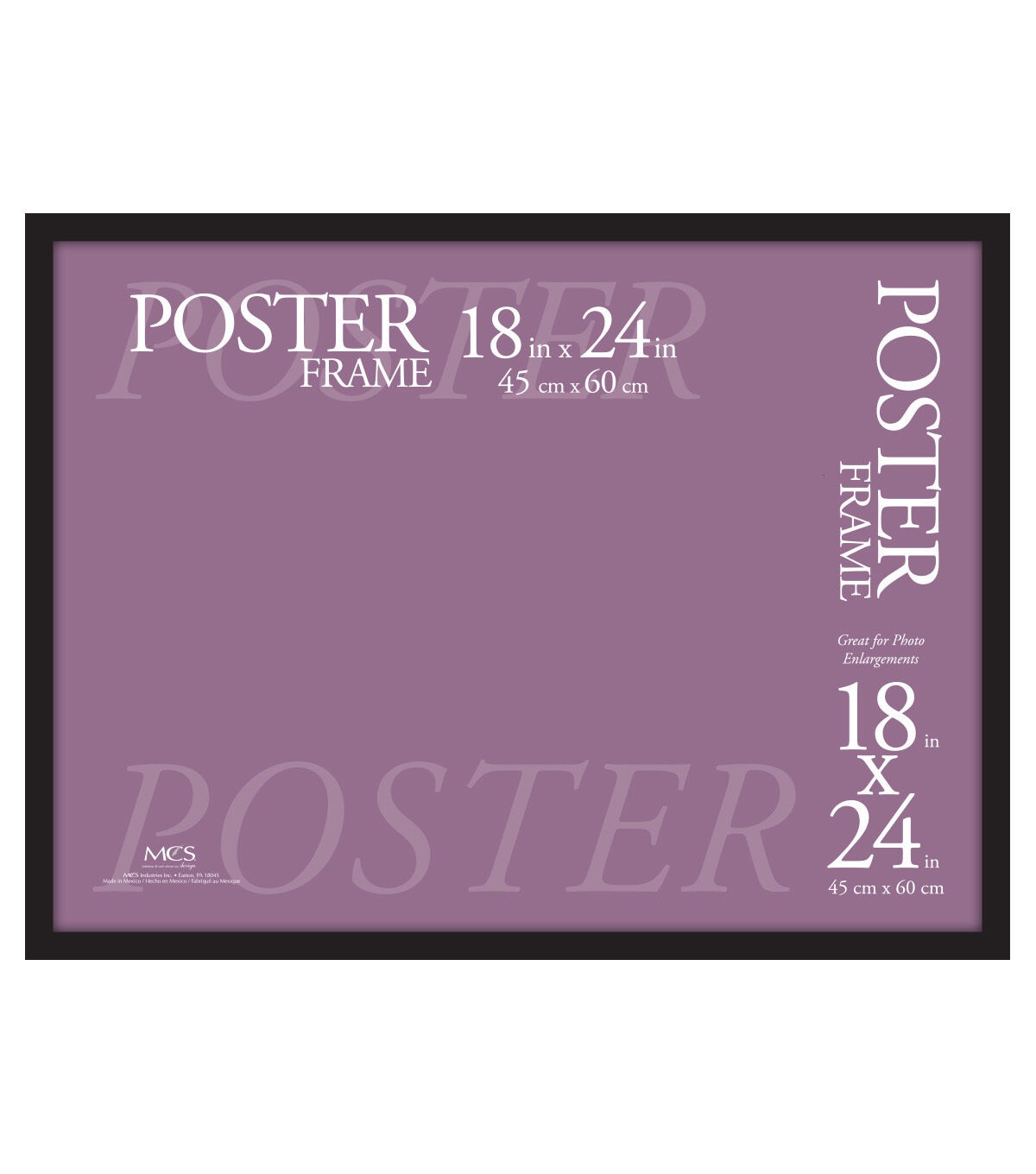 MCS 18x24 Black Gallery Poster Frame
