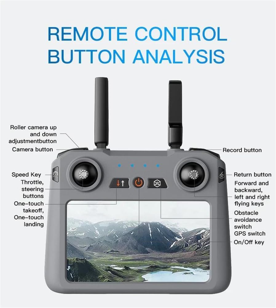 Triple Battery,017 Drone 4K HD Camera 3-Axis Gimbal Touch Screen 249g Ultralight Design Brushless EIS Electronic RC Quadcopter