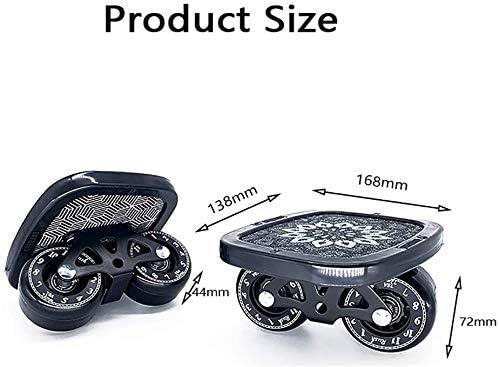 Lamp Post Lights Outdoor,Garden Light Drift Skates with High Rebound PU Wheels, Freeline Skates, 7 Layer Maple Deck, Classic Flower Pattern Skateboard, for Extreme Sports/Outdoors/Beginners/