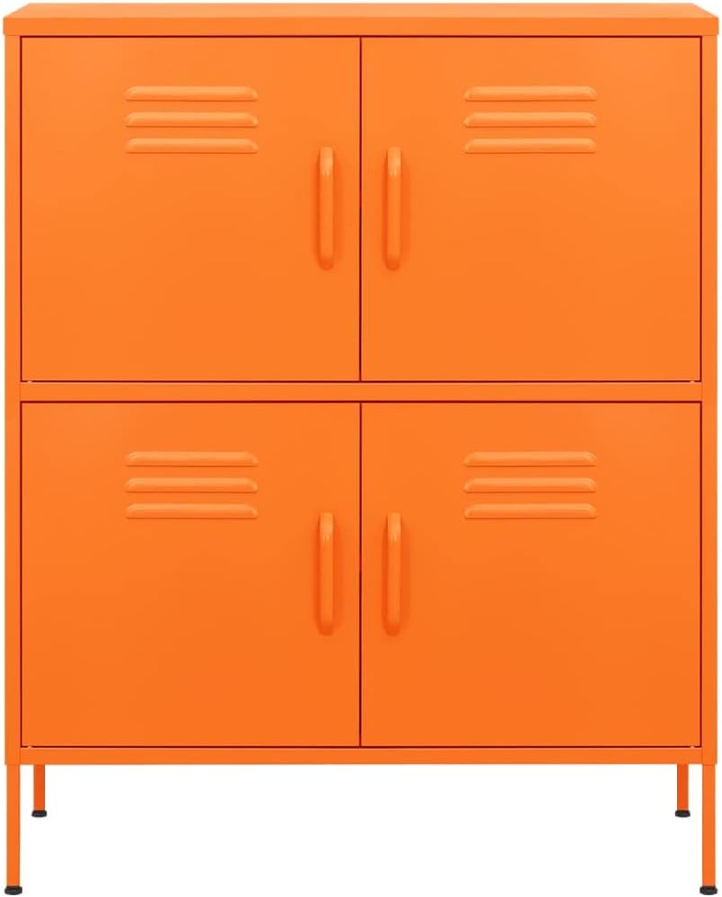 KTHLBRH Bookshelf Bookcase Storage Cabinet, School Locker, Metal Locker, Multiple Use Cabinets for Home School Office, Storage Cabinet Orange 31.5