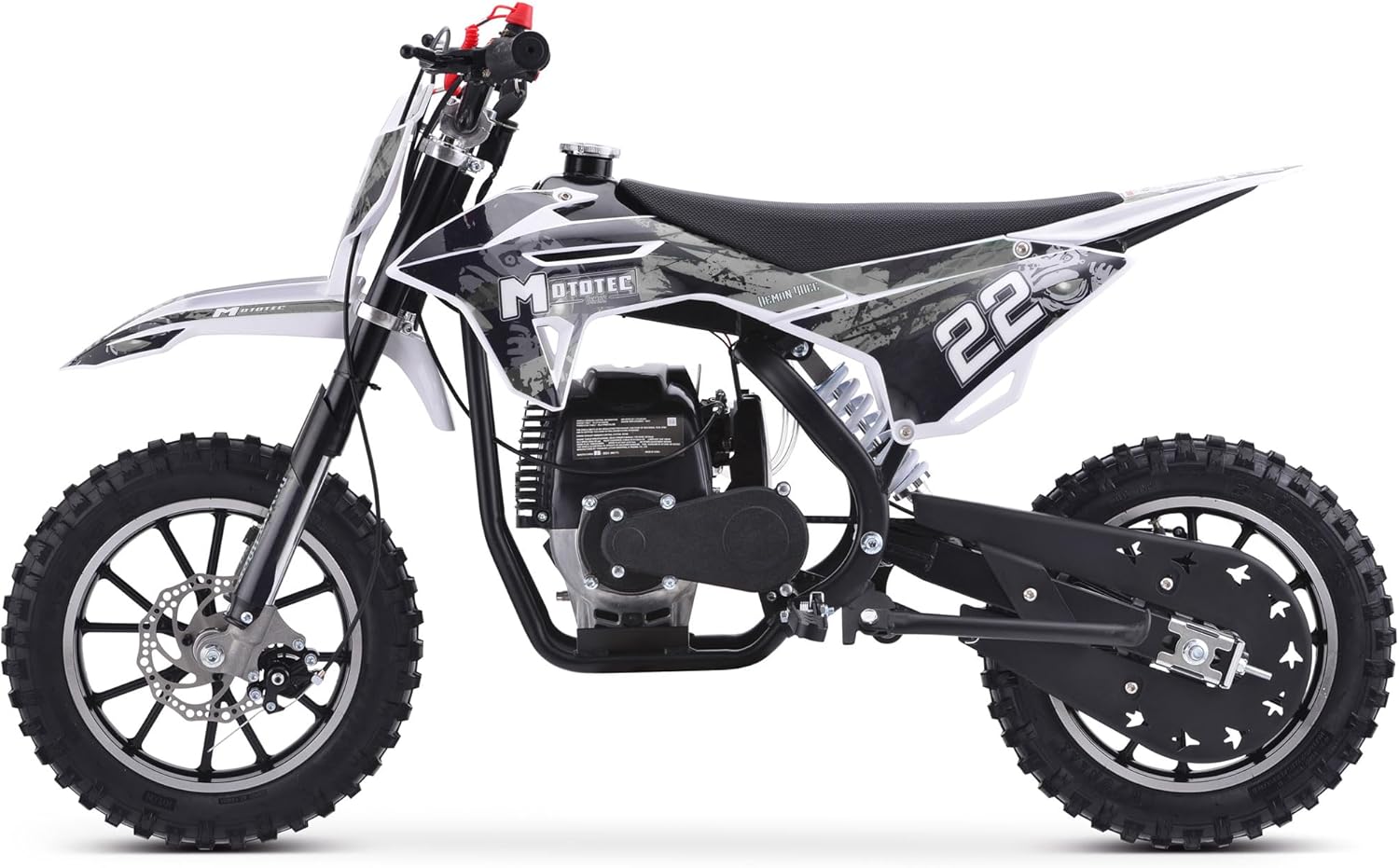 TOXOZERS 50cc 2-Stroke Demon Kids Gas Scooter Air Cooled Mini Dirt Bike Off Road Motorcycle Pit Bike with EPA Approved