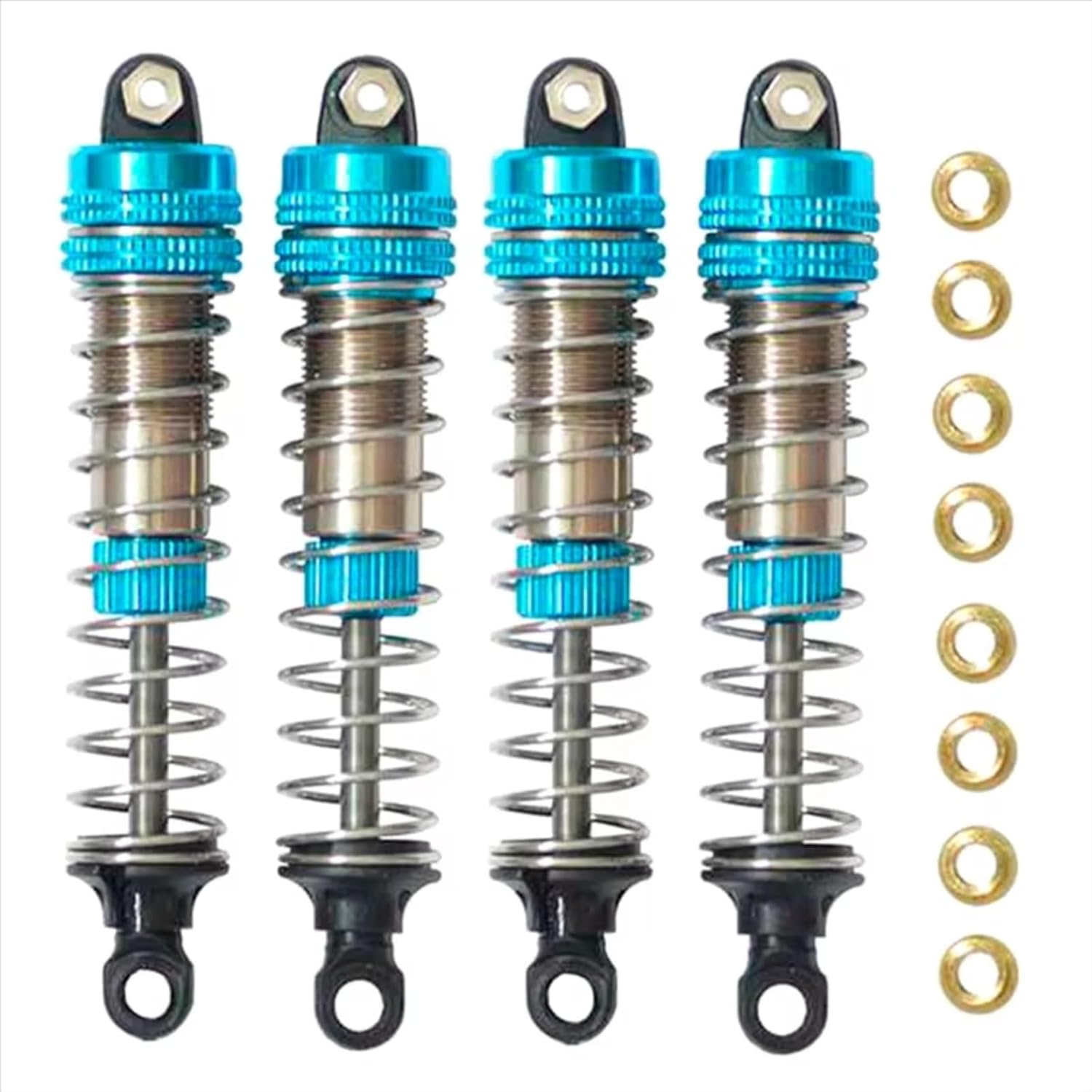 RC Car Accessories Compatible With XLF X-03 X-04 1/10 RC Monster Truck Car Upgrade Parts Modification Accessories 4Pcs Metal Shock Absorbers Damper