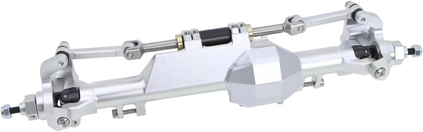 Compatible with Vanquish H10 1/10 RC Crawler Car Upgrade Parts Accessories Front Rear Straight Axle Set Complete Axles RC Assortment(Silver)