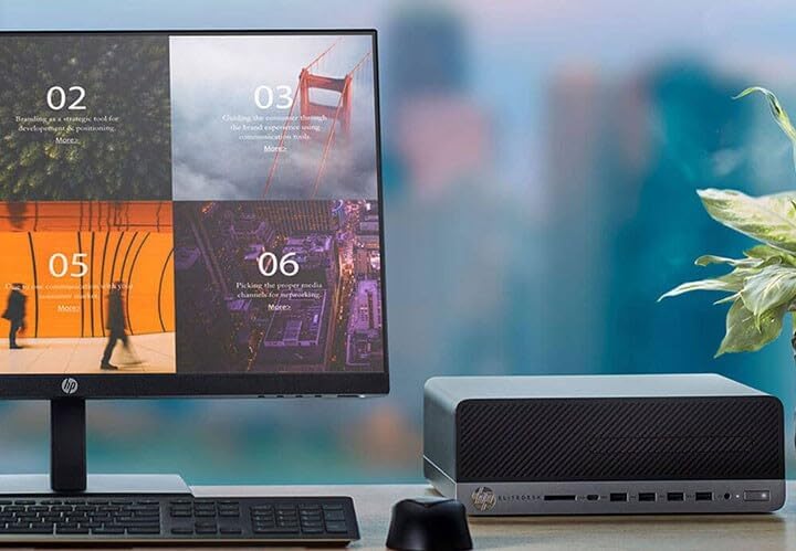 HP EliteDesk 705 G4 SFF Desktop PC Computer, AMD Ryzen 5 PRO 2400G Up to 3.9GHz, 16GB DDR4 RAM, 512GB SSD, DisplayPort, Type-C, WiFi, BT, Windows 11 (Renewed)