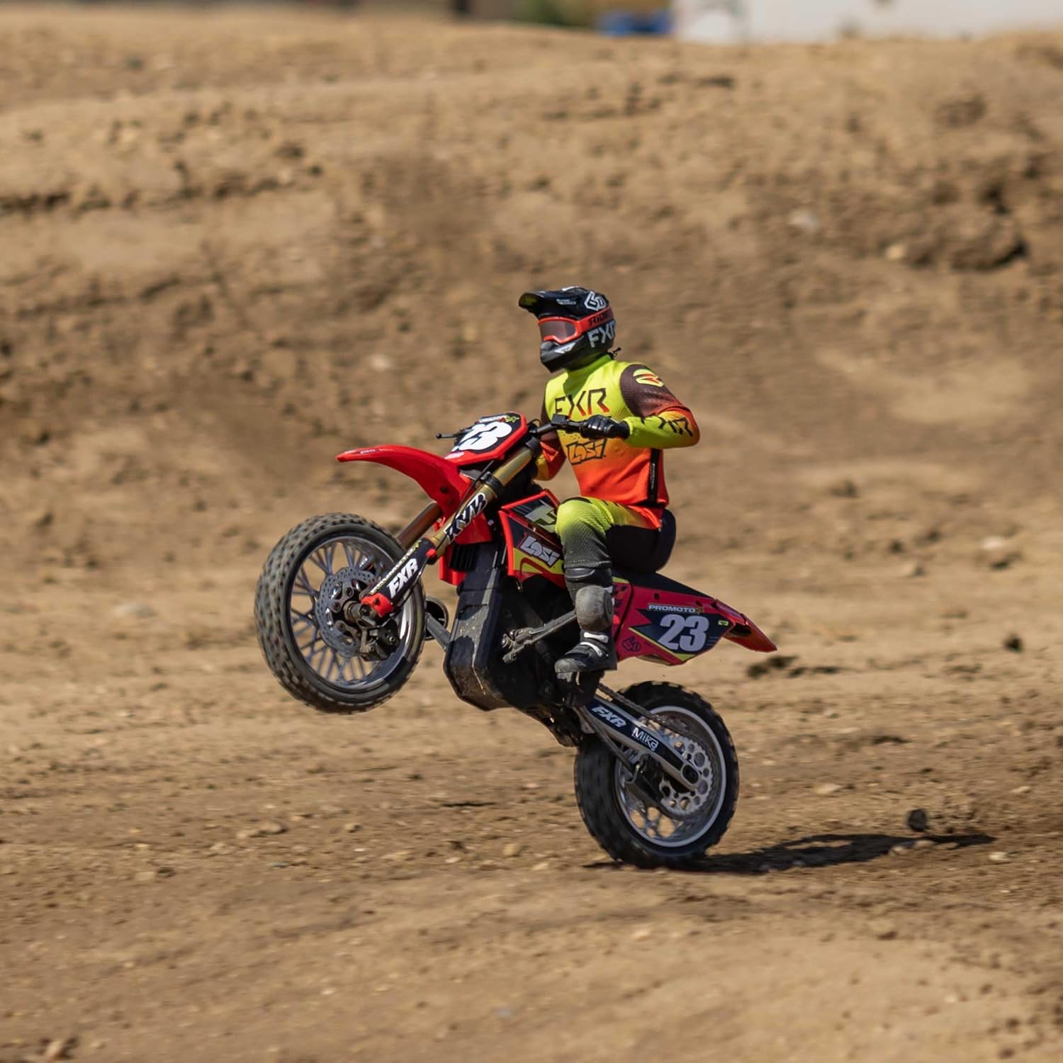 Losi RC Motorcycle Promoto-MX 1/4 Motorcycle Ready-to-Run Battery and Charger Not Included FXR LOS06000T1 Red