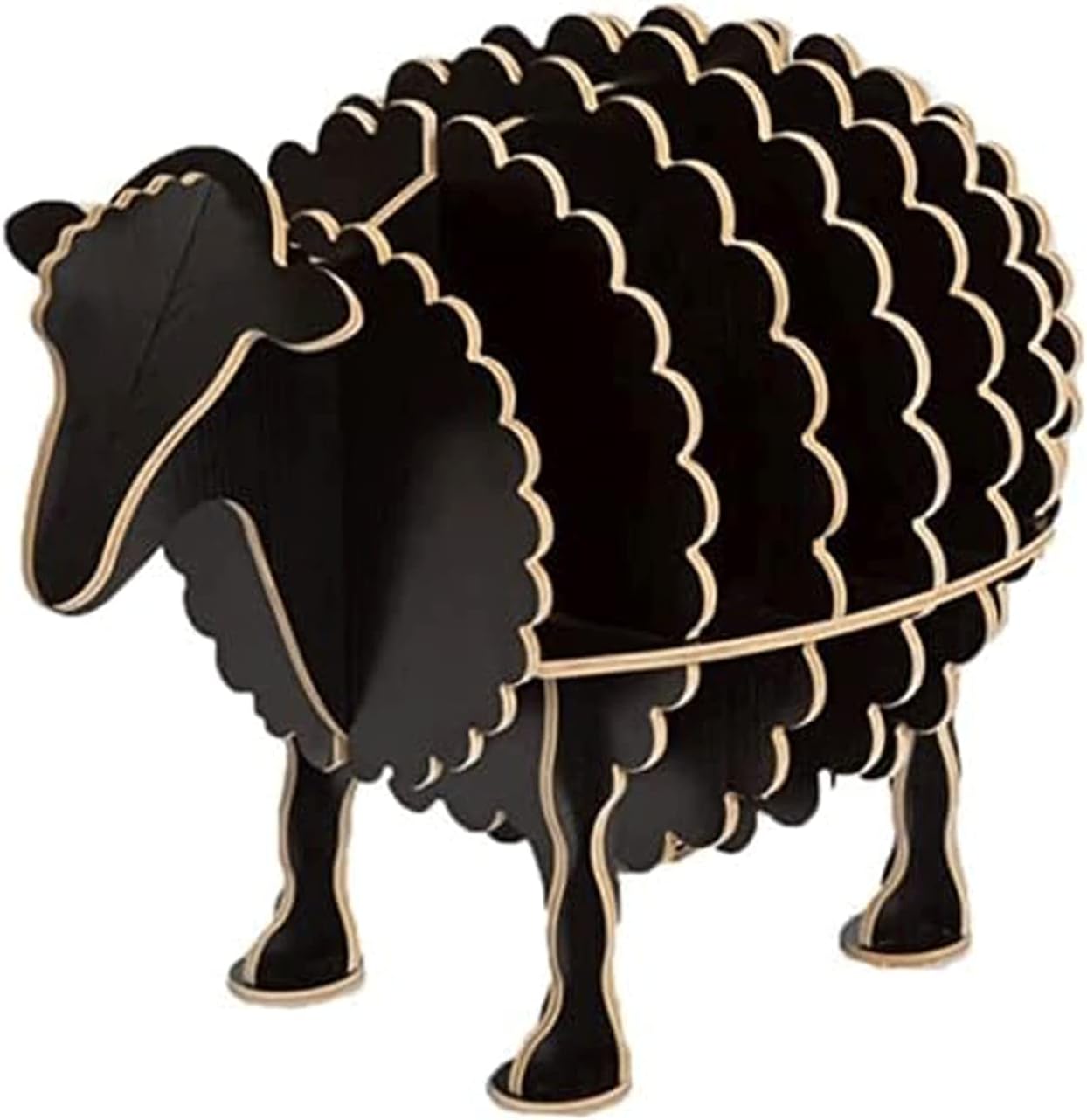 PAASHE 29 Inch Bookshelf Creative Sheep Bookcase Open Rack Bookcase Simple Storage Rack Bedroom Living Room Decoration Bookshelves