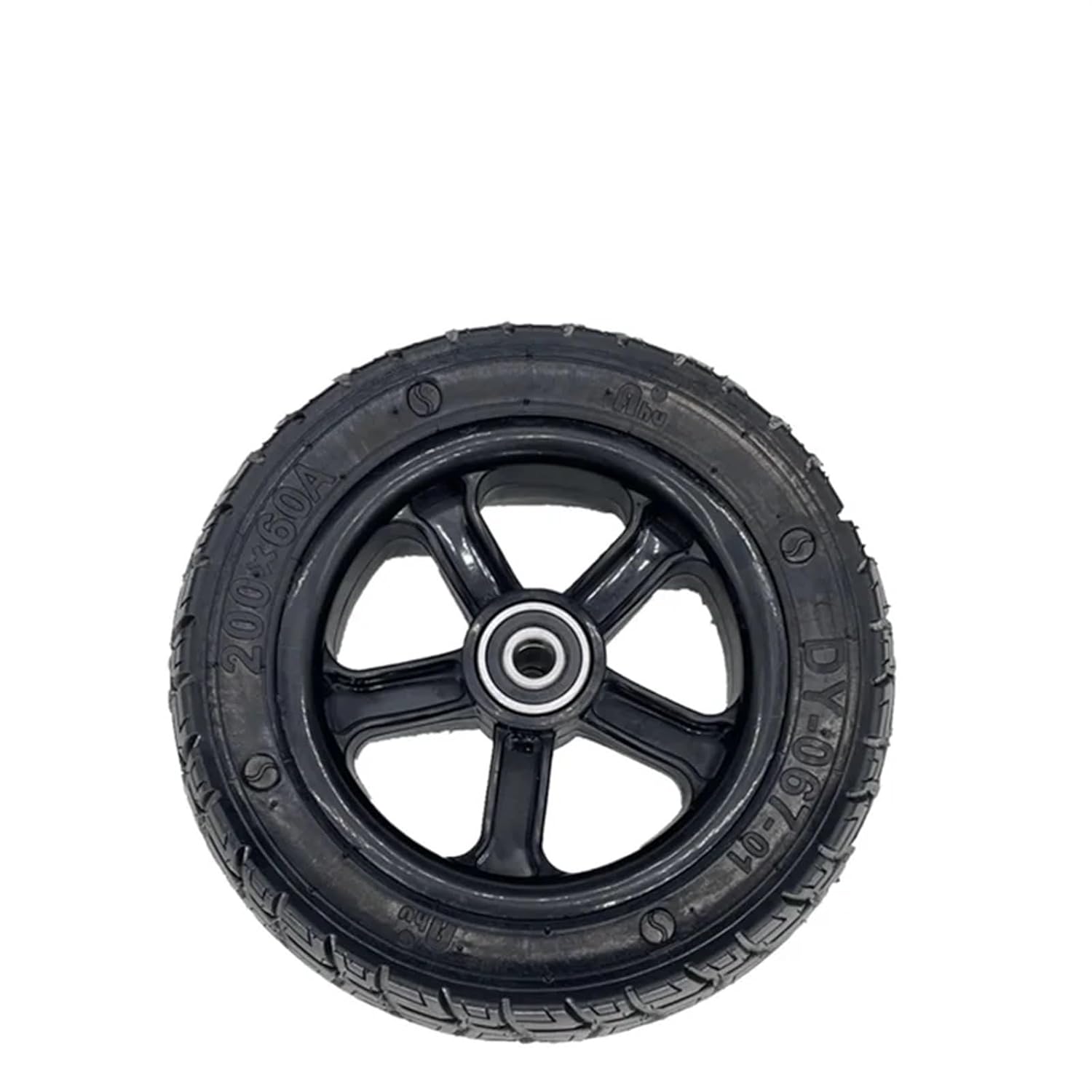 1Pcs 8-inch Electric Scooter Solid Wheel Bearing Inner Diameter: M8/M10/M12/ Size 200x60mm Solid Wheels Without Inflatable Tire(200x60mm-Bearing10mm)