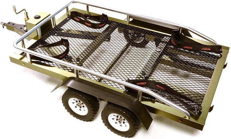 Integy Machined Alloy Flatbed Dual Axle Car Trailer Kit for 1/10 Scale RC 580x320x110mm