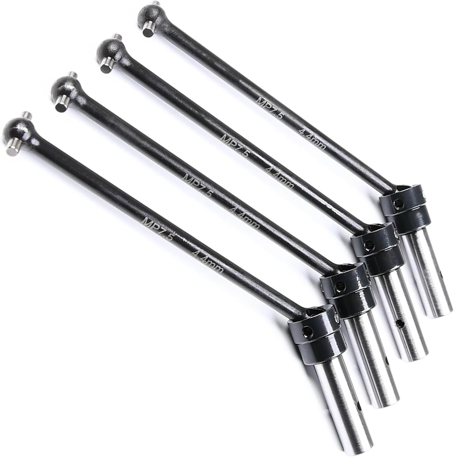 RC Car Drive Shafts for Kyosho for MP7.5 RC Car Accessories Front Rear Steel Metal Drive Shaft Universal Dogbones Transmission Shaft RC Car Parts(Front and Rear)