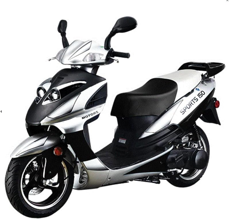 SMART DEALSNOW Brings Brand New 150cc Gas Fully Automatic Street Legal Scooter TaoTao 150cc with Matching Trunk - SPORTY BLACK