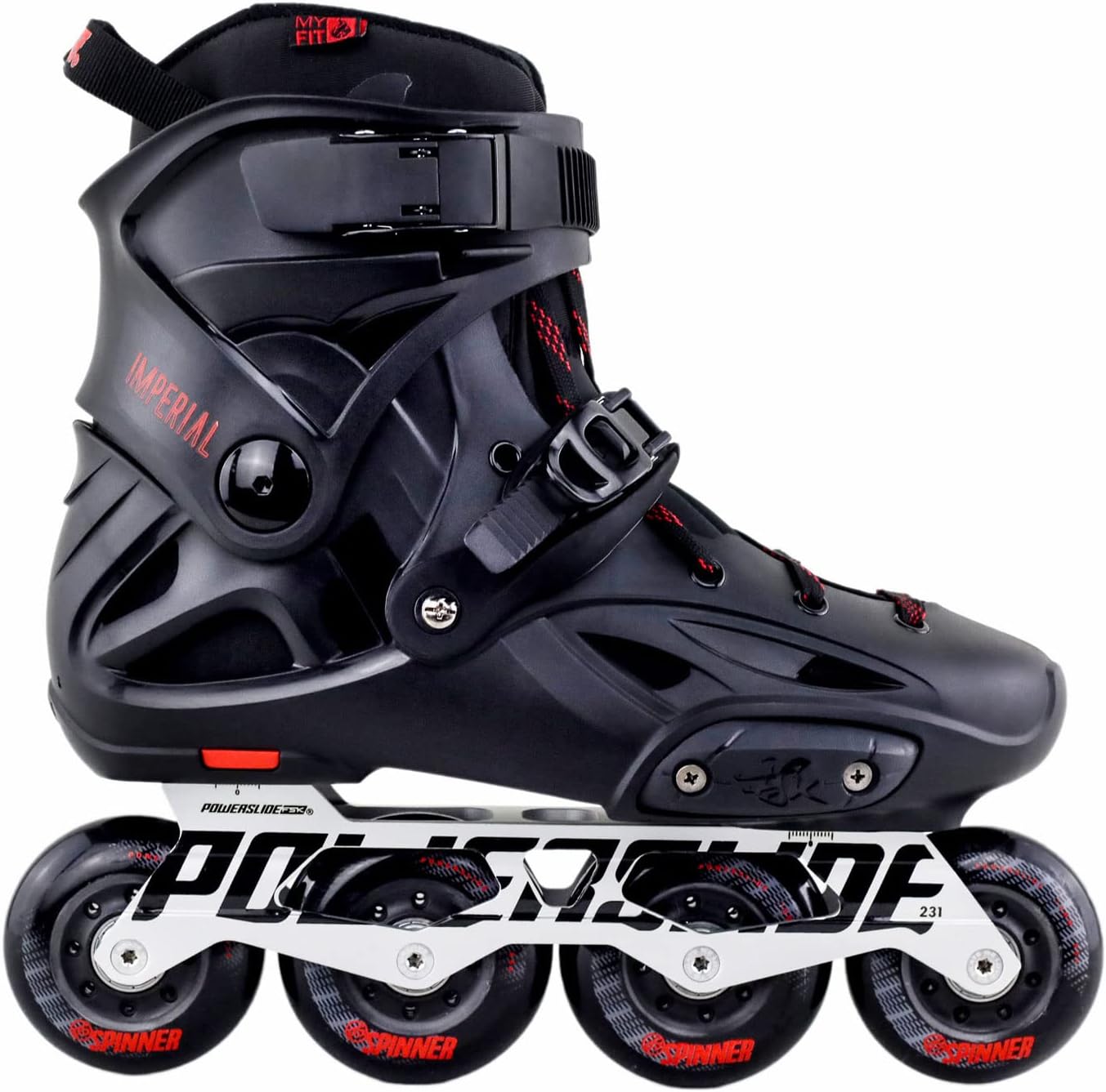 Powerslide Imperial Special Edition Inline Skates, Black, 85a Wheels, ABEC 5 (37/38)