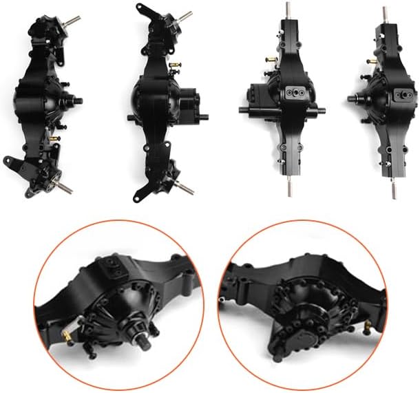 LESU 8 * 8 Front Rear Axles Differential Lock Metal for RC 1/14 Tractor Truck Accessories