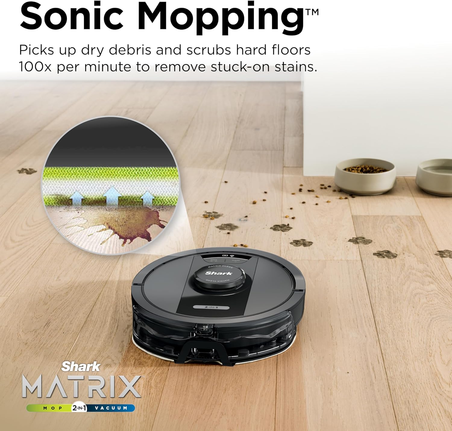 Shark R-RV2400WS Matrix No Spots Missed, Bagless 30-Day Capacity, Precision Home Mapping Self-Empty Robot Vacuum & Mop - Certified Refurbished