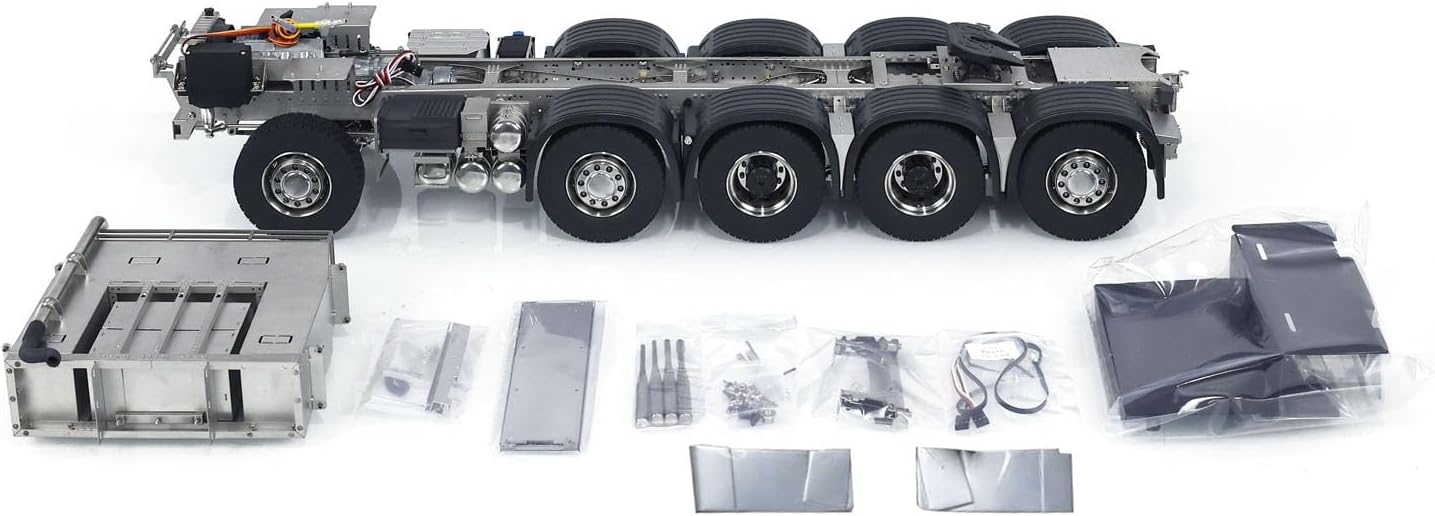 10x10 1/14 Metal Chassis for RC Tractor Truck FH750 Differential Lock 3-Speed Transmission Remote Control Car Hobby Grade Model Parts